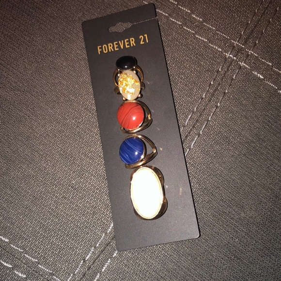 Forever 21 Jewelry - Costume rings with assorted stones!